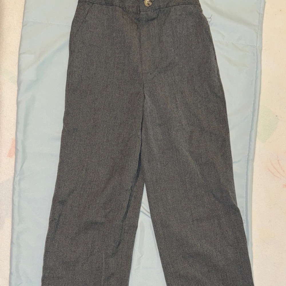 Kids Charcoal Formal Trousers